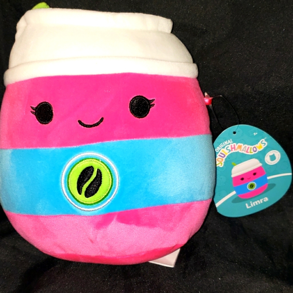 Squishmallow 7-8” Limra the Latte NWT neon JUNK FOOD SQUAD 2023 Kellytoy NWT